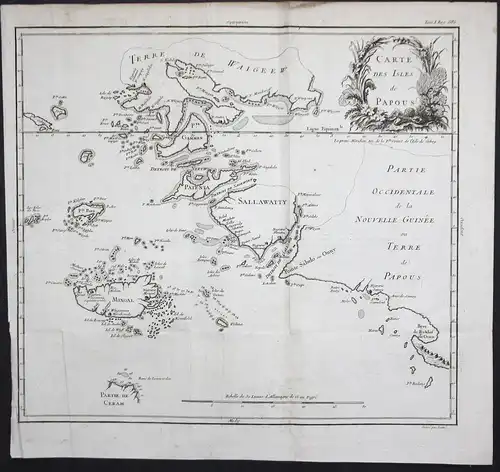 Carte des Isles de Papous. - Papua New Guinea Oceania Karte map