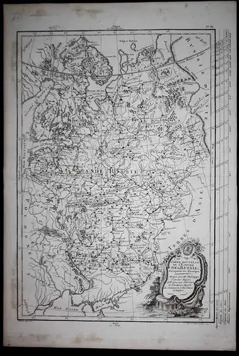 Carte Nouvelle de l'Empire de la Russie, comprise en Europe. - Russia Russland Russe Karte map