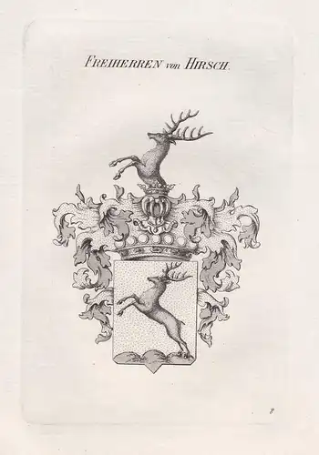 Freiherren von Hirsch. - Wappen coat of arms Heraldik heraldry