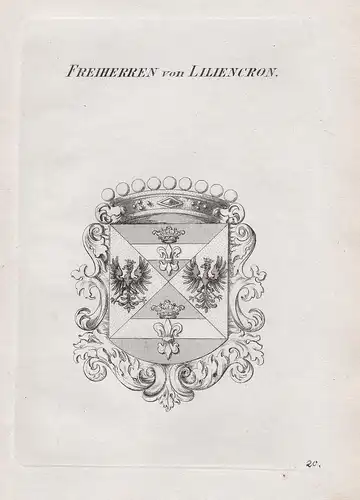 Freiherren von Liliencron. - Wappen coat of arms Heraldik heraldry
