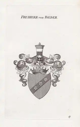 Freiherr von Roeder. - Wappen coat of arms Heraldik heraldry