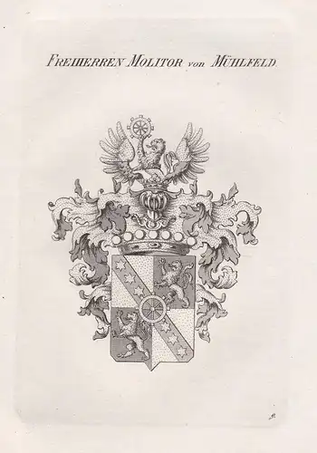 Freiherren Molitor von Mühlfeld. - Wappen coat of arms Heraldik heraldry