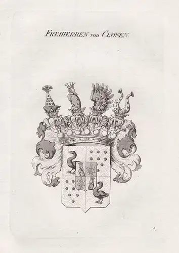 Freiherren von Closen. - Wappen coat of arms Heraldik heraldry