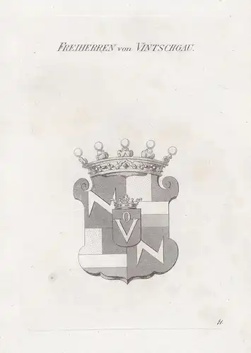 Freiherren von Vintschgau. - Vinschgau Wappen coat of arms Heraldik heraldry
