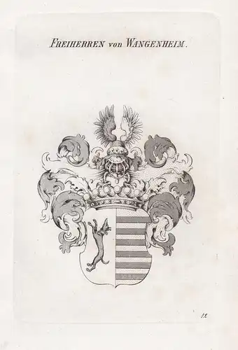 Freiherren von Wangenheim. - Wappen coat of arms Heraldik heraldry