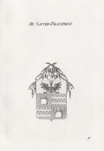 DE Sacchi-Palestrini. - Sacchi-Palestrina Wappen coat of arms Heraldik heraldry
