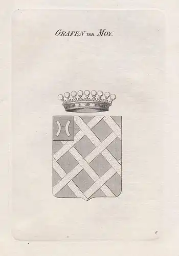 Grafen von Moy. - Wappen coat of arms Heraldik heraldry