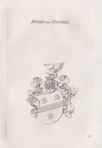 Ritter von Feinaigle. - Wappen coat of arms Heraldik heraldry