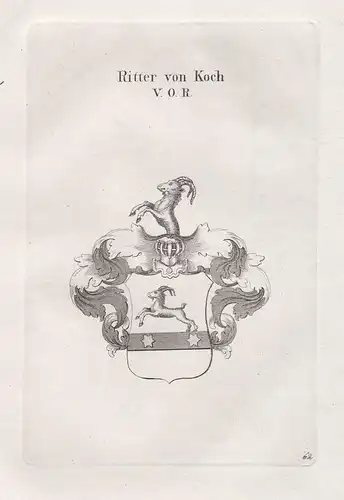 Ritter von Koch. V.O.R. - Wappen coat of arms Heraldik heraldry
