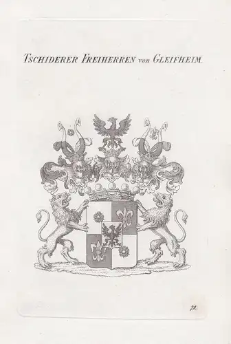 Tschiderer Freiherren von Gleifheim. - Wappen coat of arms Heraldik heraldry