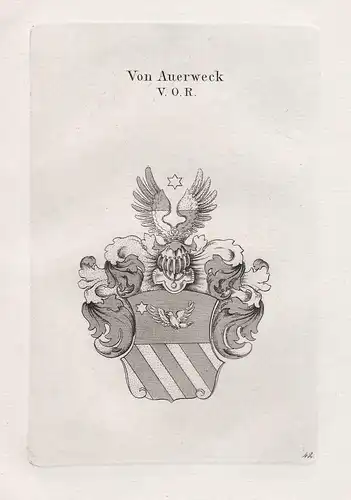 Von Auerweck. V.O.R. - Wappen coat of arms Heraldik heraldry
