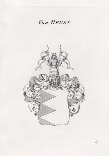 Von Beust. - Wappen coat of arms Heraldik heraldry