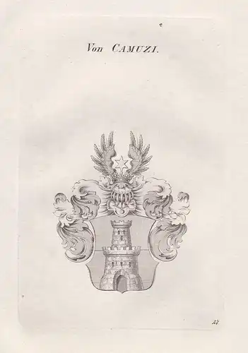 Von Camuzi. - Wappen coat of arms Heraldik heraldry