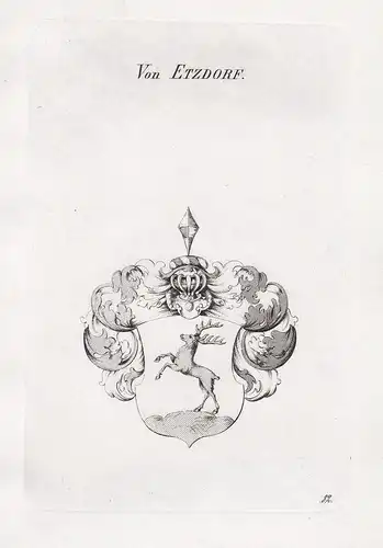 Von Etzdorf. - Etzdorff Ezdorff Wappen coat of arms Heraldik heraldry