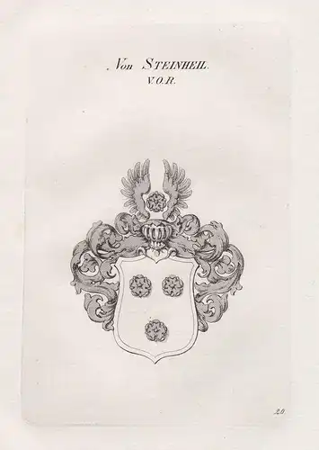 Von Steinheil. V.O.R. - Wappen coat of arms Heraldik heraldry