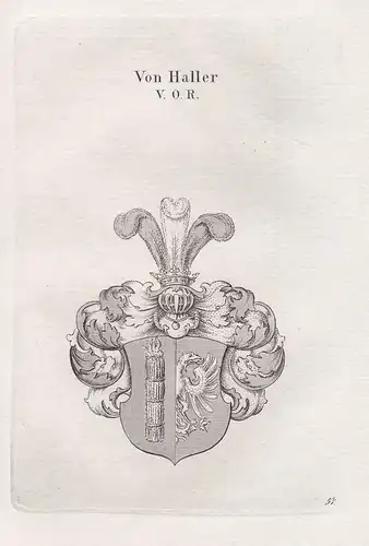 Von Haller V.O.R - Wappen coat of arms Heraldik heraldry