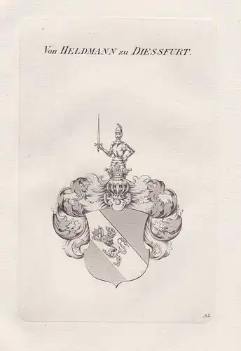 Von Heldmann zu Diessfurt. - Wappen coat of arms Heraldik heraldry