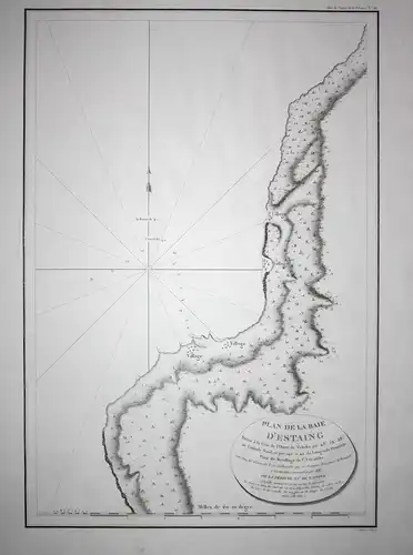 Plan de baie d'Estaing - Sakhalin island Russia map Karte Russland Atlas du Voyage de la Perouse