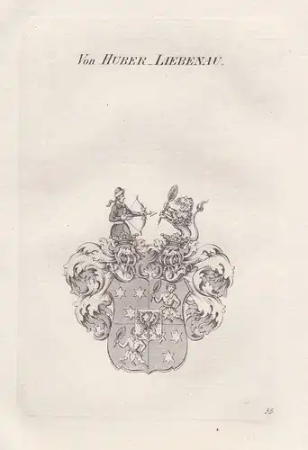 Von Huber_Liebenau. - Huber-Liebenau Wappen coat of arms Heraldik heraldry