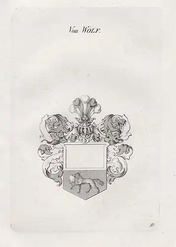 Von Wolf. - Wappen coat of arms Heraldik heraldry