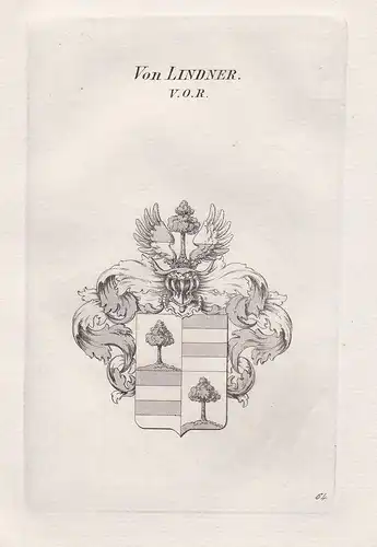 Von Lindner. V.O.R. - Wappen coat of arms Heraldik heraldry