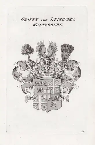 Grafen von Leiningen_Westerburg. - Leiningen-Westerburg Wappen coat of arms Heraldik heraldry