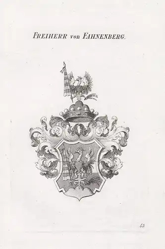 Freiherren von Fahnenberg. - Wappen coat of arms Heraldik heraldry