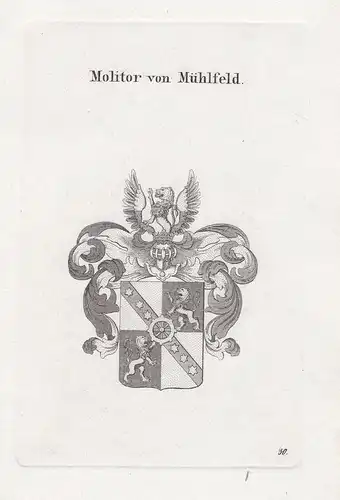 Molitor von Mühlfeld. - Molitor von Mühlfeld Muehlfeld Wappen coat of arms Heraldik heraldry