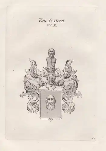 Von Barth. V.O.R. - Barth Bart Wappen coat of arms Heraldik heraldry