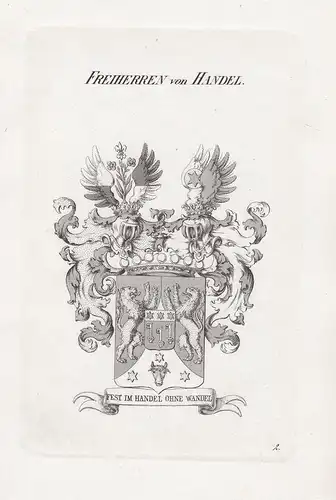 Freiherren von Handel. - Wappen coat of arms Heraldik heraldry