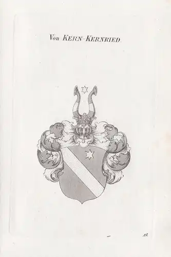 Von Kern-Kernried. - Wappen coat of arms Heraldik heraldry