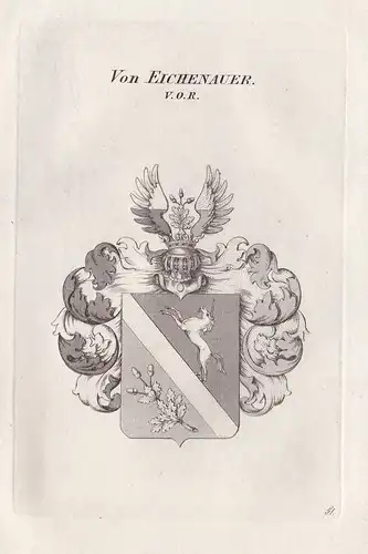 Von Eichenauer. V.O.R.. - Wappen coat of arms Heraldik heraldry