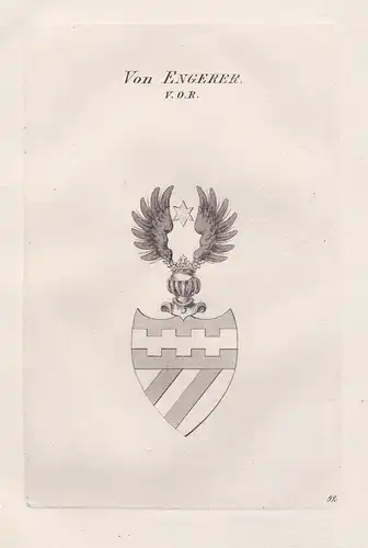 Von Engerer. V.O.R.. - Wappen coat of arms Heraldik heraldry