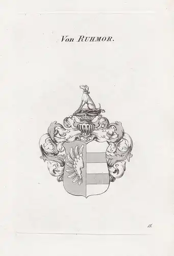Von Ruhmor. - Ruhmor Rumohr Wappen coat of arms Heraldik heraldry