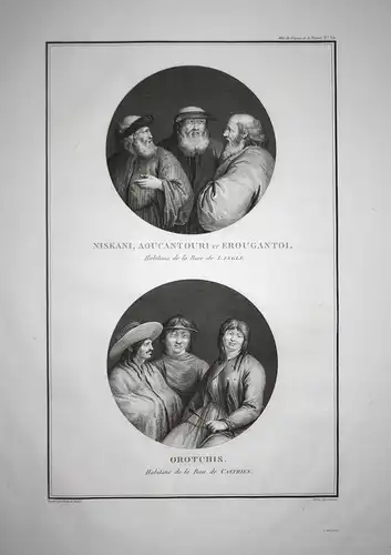 Niskani, Aoucantouri et Erougantoi. / Orotchis - Russia Sakhalin island Okhotsk sea Tartary Castries Bay Atlas