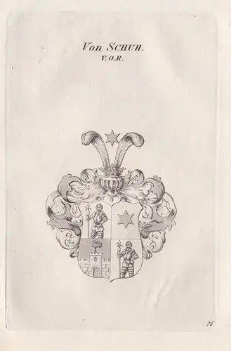 Von Schuh. V.O.R. - Wappen coat of arms Heraldik heraldry