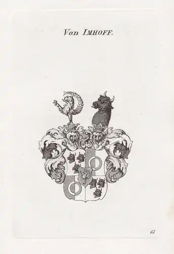 Von Imhoff. - Imhoff Imhof Wappen coat of arms Heraldik heraldry