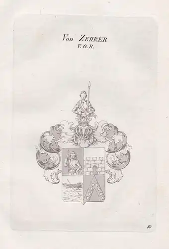 Von Zehrer V.O.R. - Wappen coat of arms Heraldik heraldry