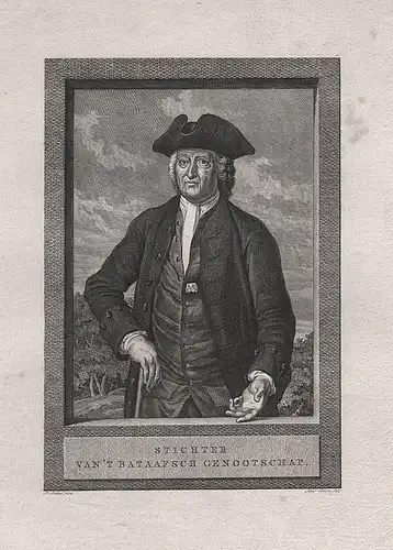 Stichter Van't Bataafsch Genootschap - Steven Hoogendijk (1697-1788) Dutch physician instrument maker Rotterda