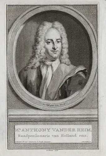 Mr. Anthony Vander Heim - Anthonie van der Heim (1693-1746) Holland Dutch Den Haag Portrait