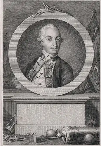 Wolter Jan Gerrit baron Bentinck (1745-1781) Dutch Admiral General Portrait