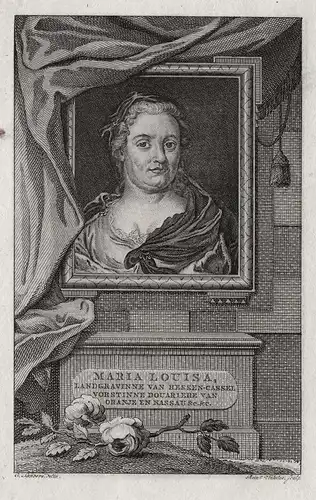 Maria Louisa - Marie Luise von Hessen-Kassel (1688-1765) Nassau Dietz Oranien Prinzessin Portrait
