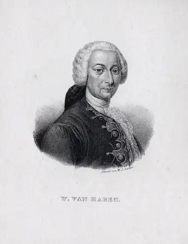 W. van Haren - Willem van Haren (1710-1768) Dutch poet politician Bruxelles Portrait