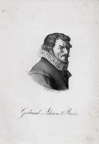 Gerbrand Adriaens zn Bredero - Gerbrand Bredero (1585-1618) Dutch poet playwright Amsterdam Portrait