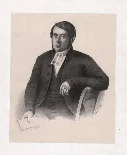 Johannes Petrus Hasebroek (1812-1896) Dutch writer poet pastor Heiloo Breda Amsterdam Middelburg Portrait