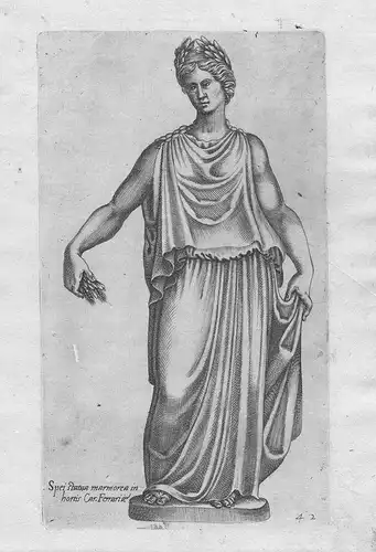 Spei statua marmorea in hortis Car Ferrariae. - Spes Roman statue goddess Ancient Rome mythology Mythologie Rö
