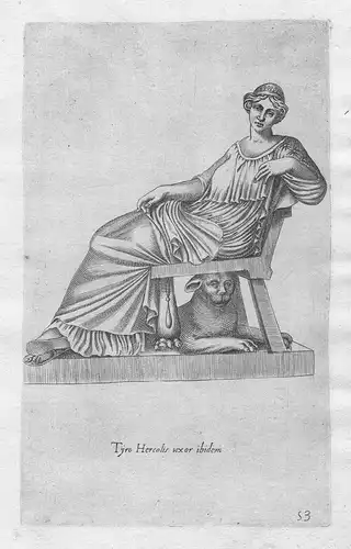 Tyro Hercolis uxor ibidem. - Tyro Greek mythology Roman statue Ancient Rome Mythologie Römer Antike