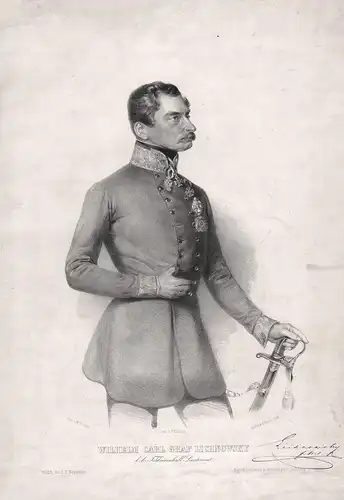 Wilhelm Carl Graf Lichnowsky - Wilhelm Karl Graf Lichnowsky (1793-1844) Feldmarschall-Lieutenant Uniform Portr