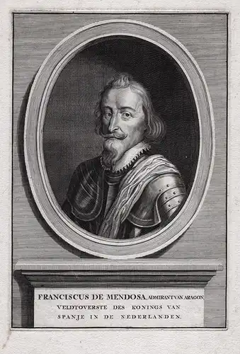 Franciscus de Mendosa - Francisco de Mendoza (1550-1623) Spanish nobleman general Madrid Salamanca Alcala Port