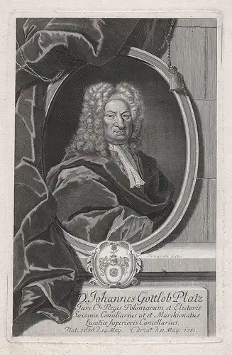 D. Johannes Gottlob Platz - Johann Gottlob Platz (1656-1731) Bautzen Oberlausitz Advokat Jurist Liederdichter